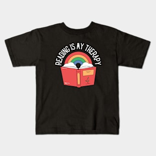 Reading Is My Therapy Kids T-Shirt